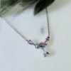 Harmony Spectrum Drop Necklace - Platinum Colour